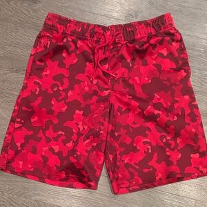 Ideology Red Camo Athletic Shorts